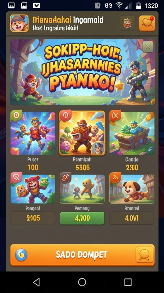 Pengguna sedang bersaing dalam mode multiplayer yang seru.
