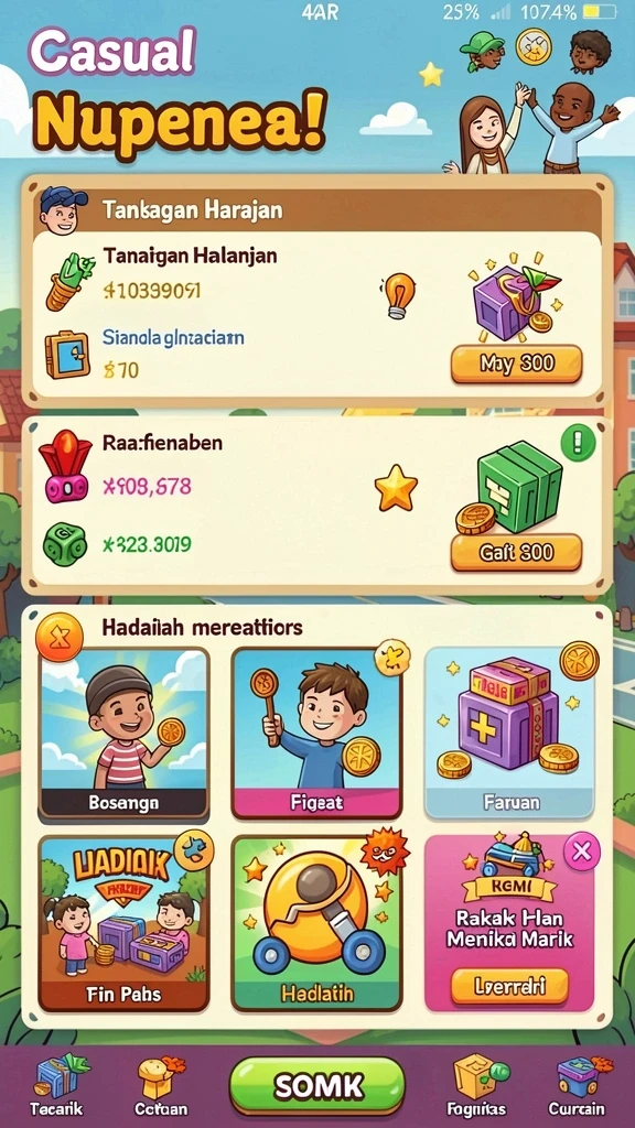 Beragam pilihan permainan yang seru dan menantang.