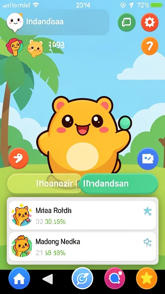 Screenshot menunjukkan karakter utama dalam aksi petualangan.
