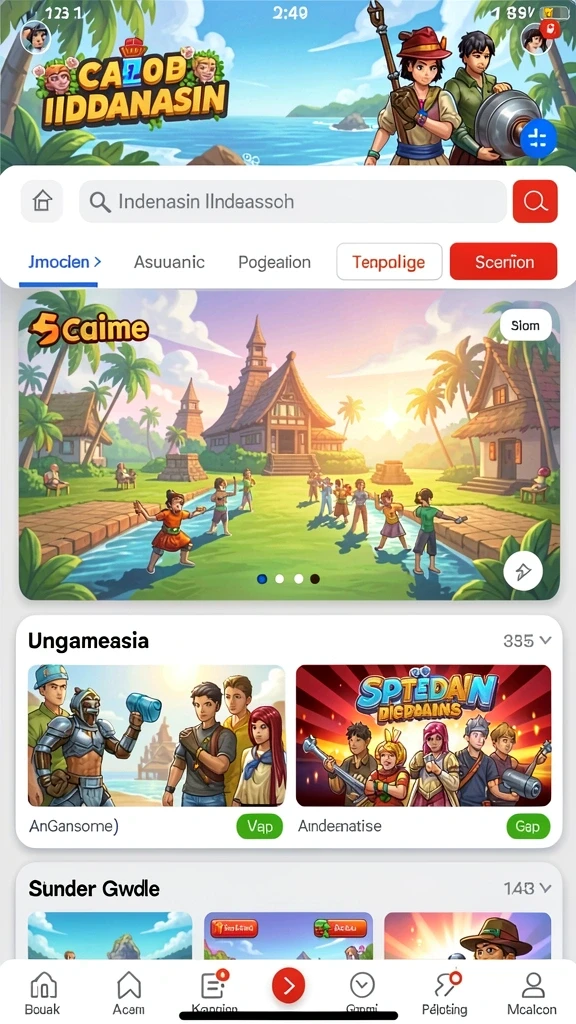 Beragam pilihan permainan untuk semua usia.