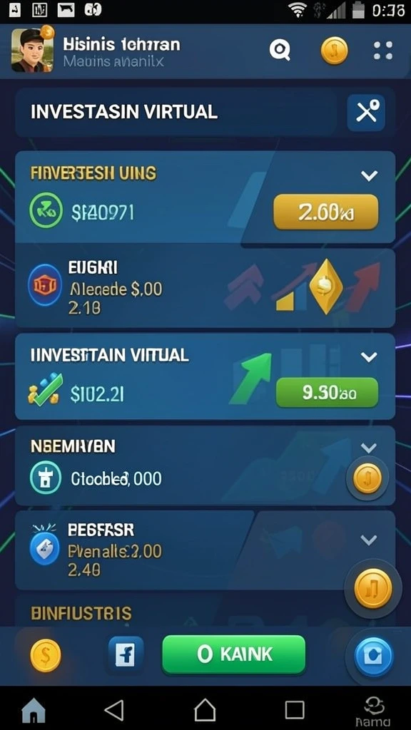 Tampilan menarik dari layar awal LUCKYMINO.