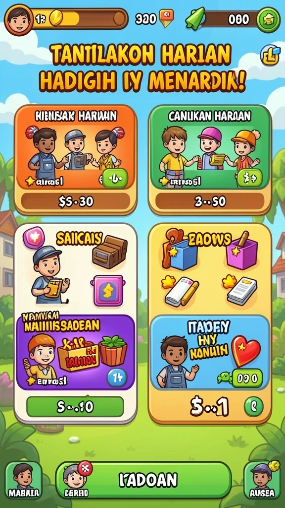 Tampilan awal yang menarik dan mudah dinavigasi.