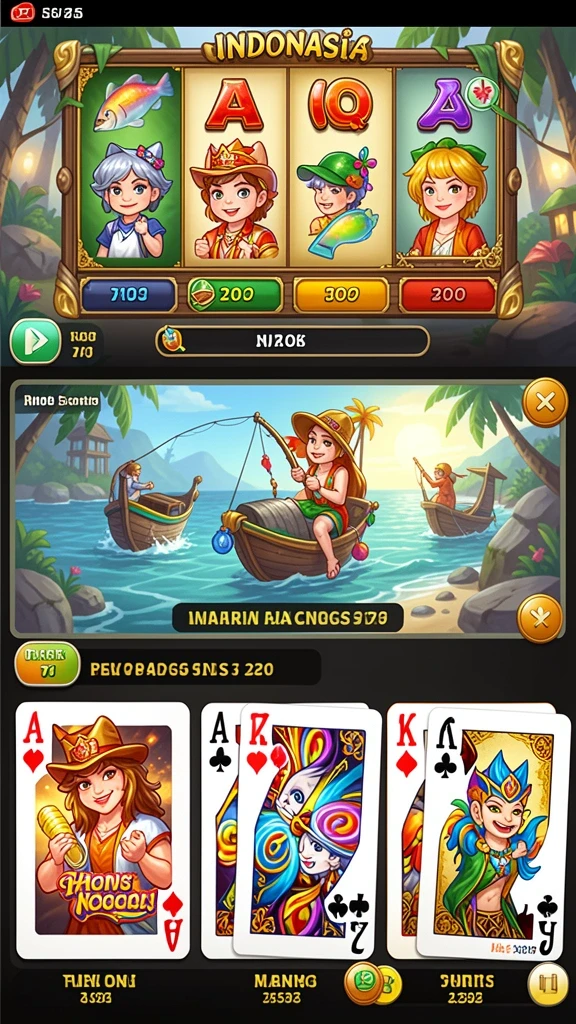 Karakter-karakter unik yang dapat dipilih untuk bermain.